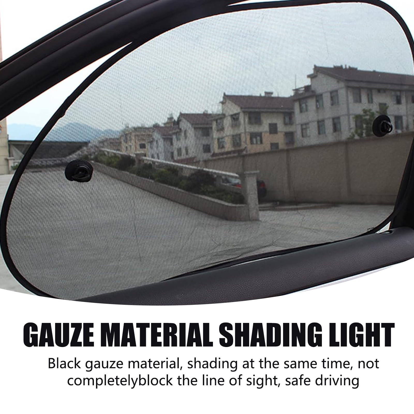 2 Pack Universal Car Side Window Sun Shades - Black UV Protection Cooling Covers for Most Cars, Trucks & Vans | Heat Reduction & Privacy Protection for Parking & Road Trips