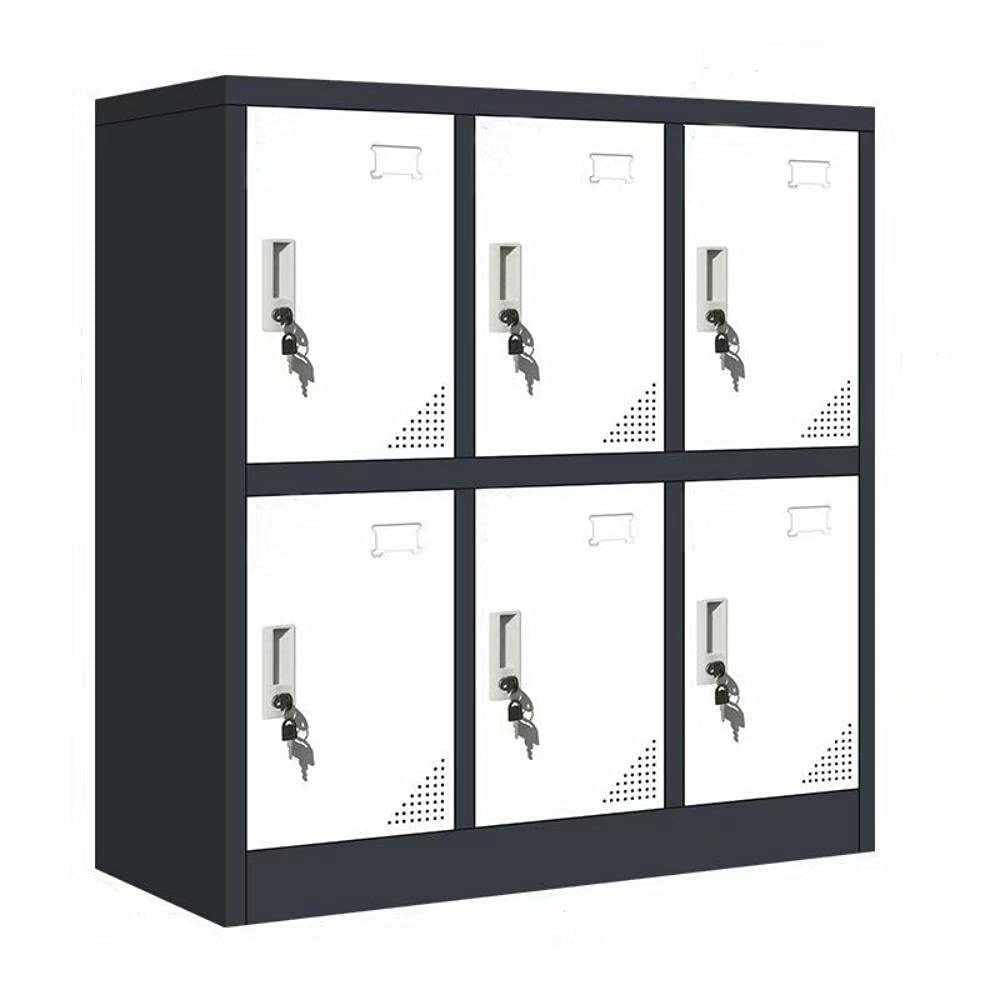Steel Storage Locker for Office, Home & School - Gray Metal Organizer Cabinet for Kids, Students & Employees (W6D) - Perfect for Closet Organization, Dorm Room Storage & Workplace Lockers