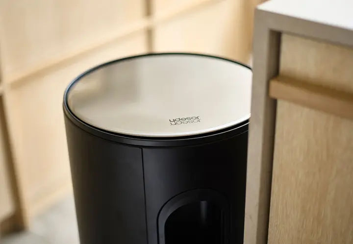 Arc™ 30L Easy Push Matt Black Pedal Bin - Touch-Free Trash Can for Kitchen, Bathroom & Office Waste Disposal