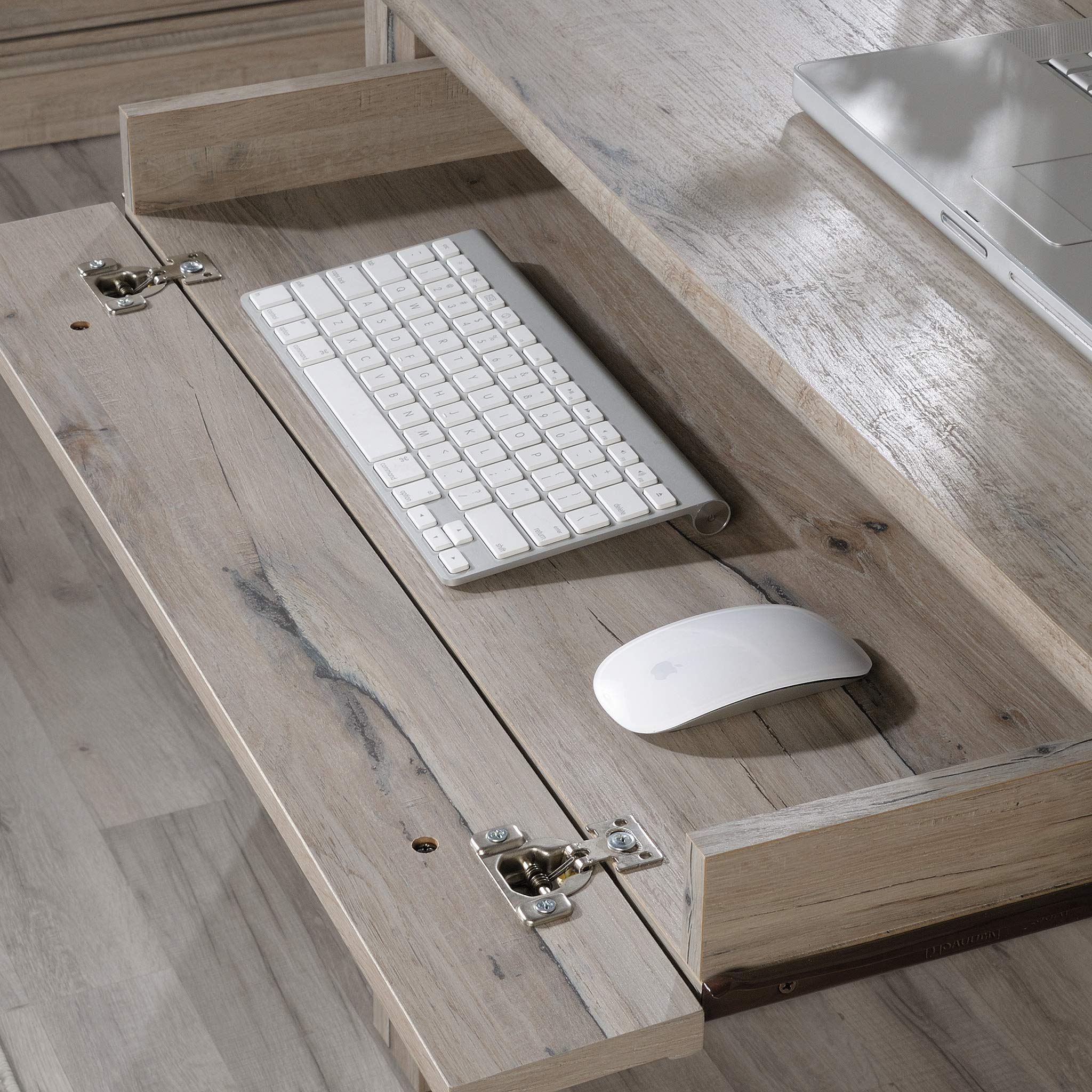 Sauder Palladia Computer Desk with Drawers & File Cabinet - Home Office Desk with Cable Management, Keyboard Tray, Split Oak Finish - Perfect for Small Spaces & Remote Work