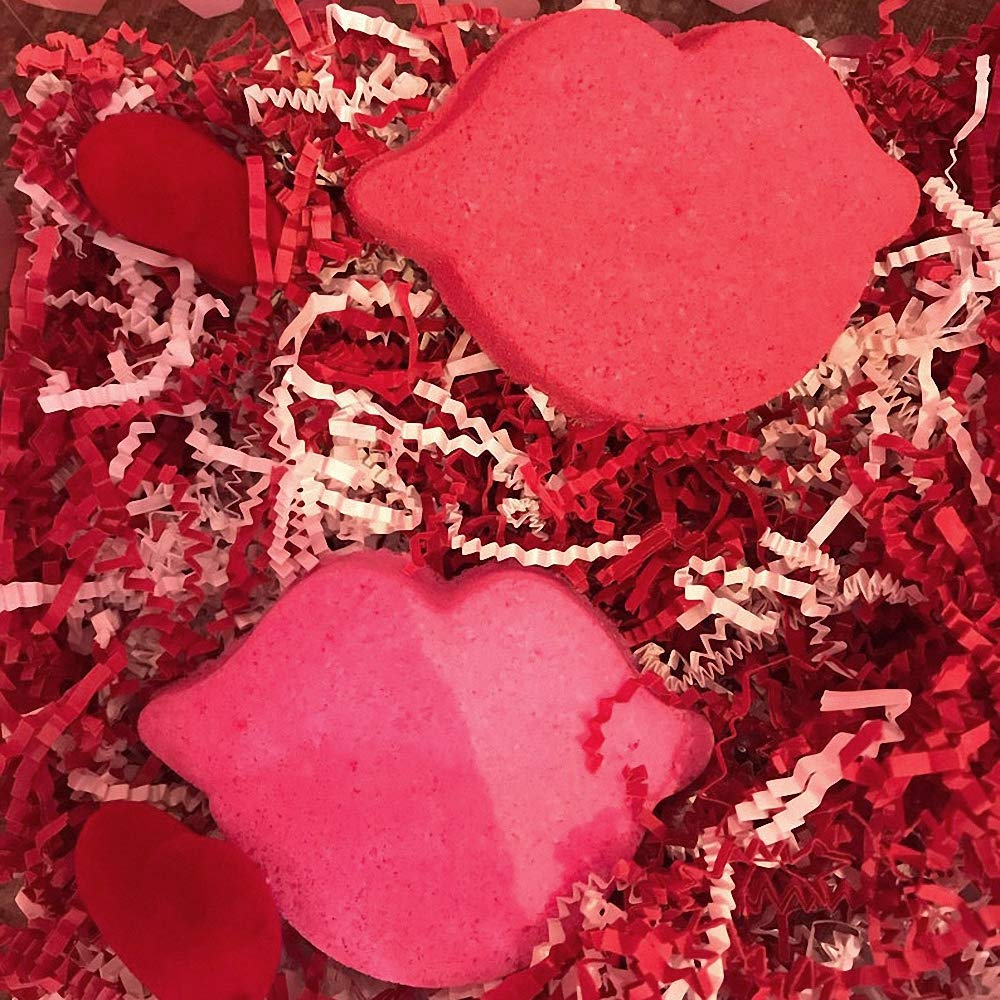 2 Pack 3D Sexy Red Lips Silicone Molds for Chocolate, Candy, Bath Bombs, Soap & Lotion Bars - Perfect for Wedding Favors, Bridal Showers, Birthday Parties and DIY Baking Projects