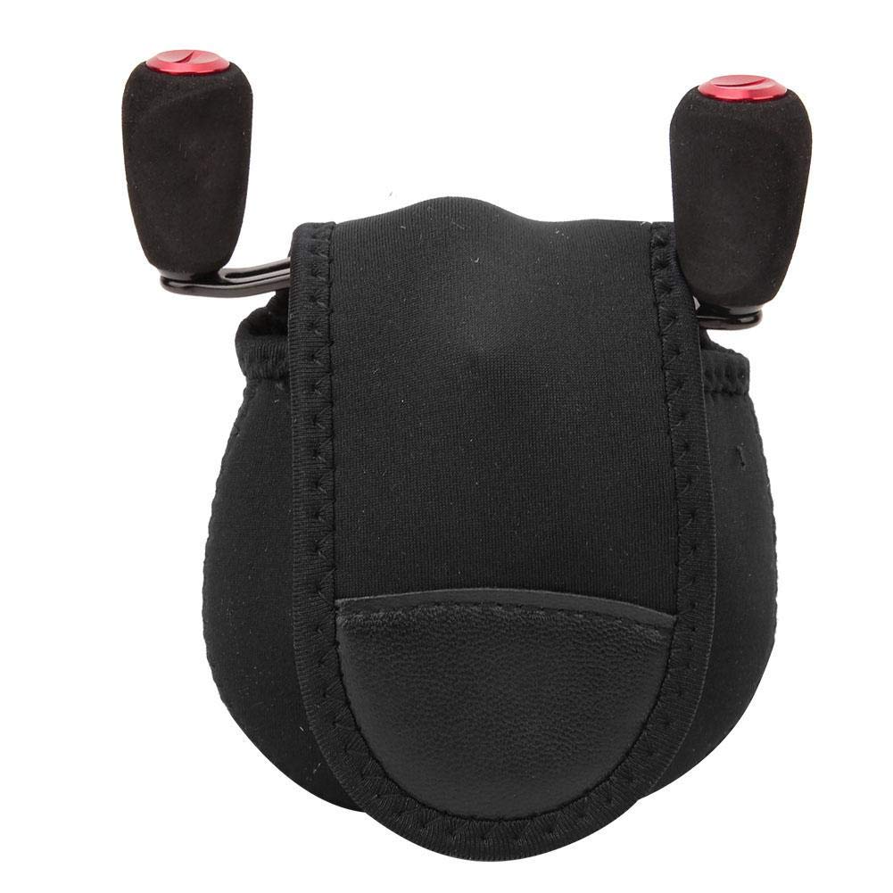 **Neoprene Bait Casting Reel Bag - Black Fishing Tackle Protective Cover for Bait Lures & Wheels | Durable & Water-Resistant for Freshwater & Saltwater Fishing**