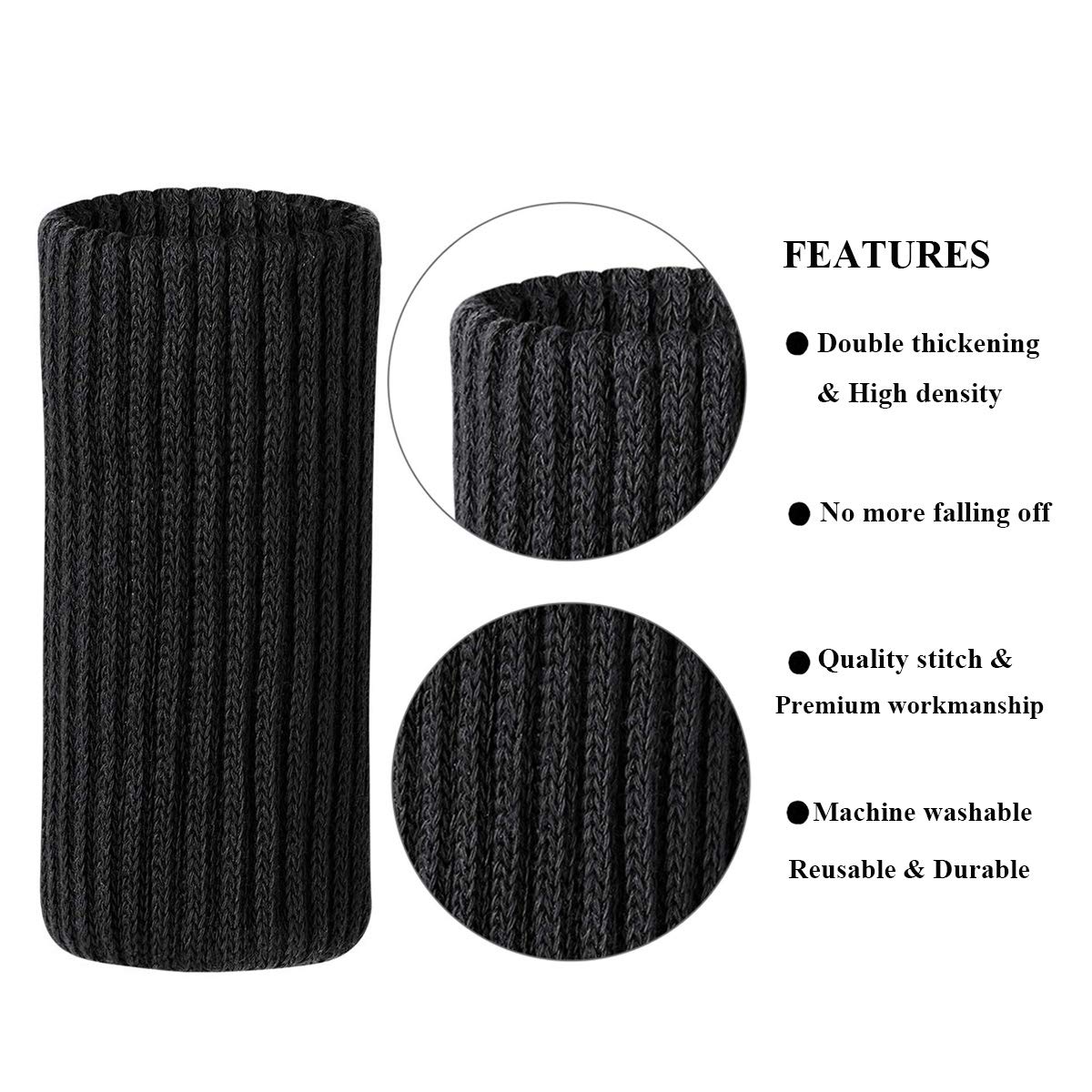 32PCS Non-Slip Furniture Leg Protectors - High Elastic Chair Leg Socks for Hardwood Floors, Fits Girth 2.7