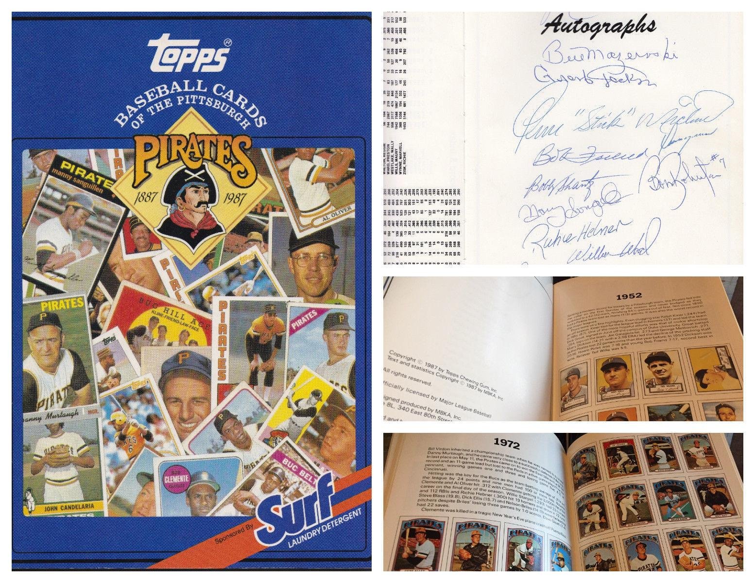 Pittsburgh Pirates Autographed Topps Baseball Card Book with 18 Signatures - Maz! - Slabbed MLB Collectible Cards for Display & Investment - Perfect for Baseball Fans & Memorabilia Collectors