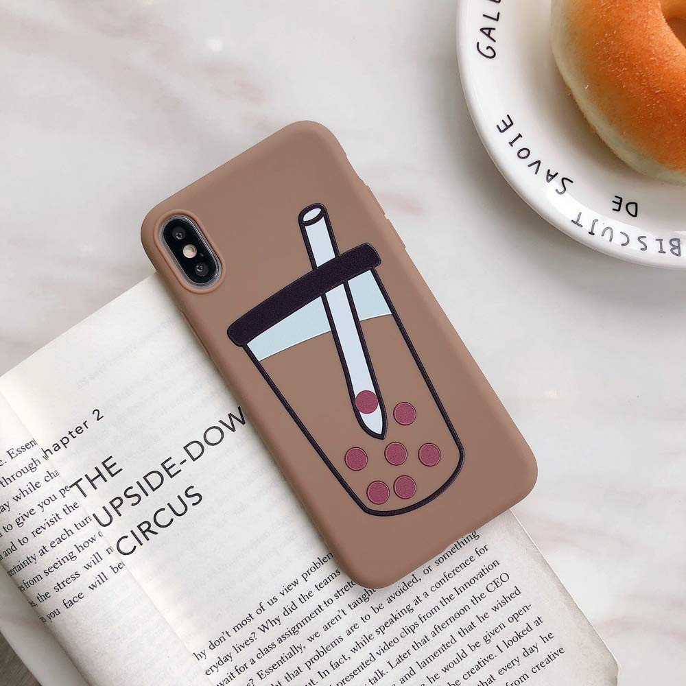 Cartoon Painted Candy Color Soft TPU Phone Case for iPhone XR - Milk Cup Design, Shockproof & Scratch-Resistant Back Cover (Perfect for Daily Use, Office, School & Travel)