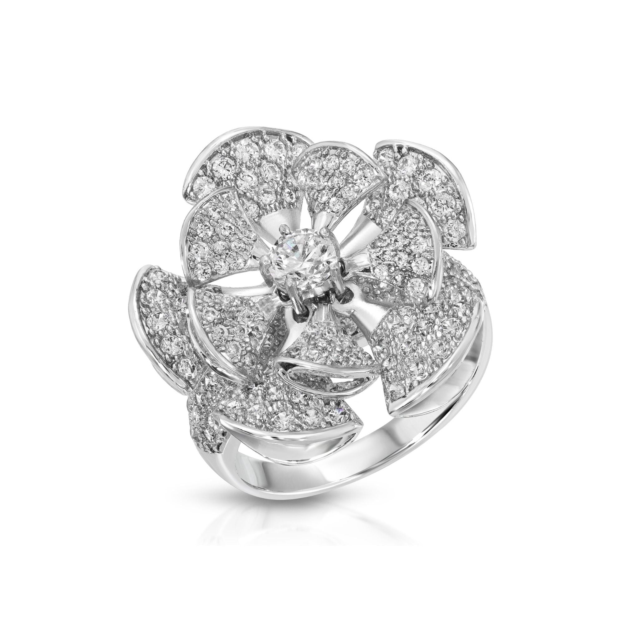 3D Flower Ring for Women - Elegant Floral Design Fashion Jewelry Gift for Her - Perfect for Weddings, Parties & Daily Wear
