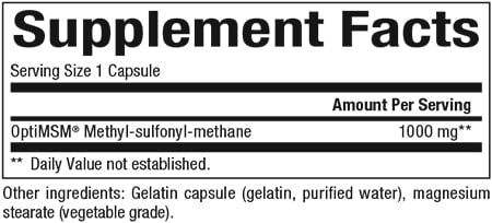 Pure MSM 1000mg Supplement - 90 Capsules for Joint Pain Relief, Skin Health & Hair Growth | Supports Mobility & Recovery for Active Lifestyles