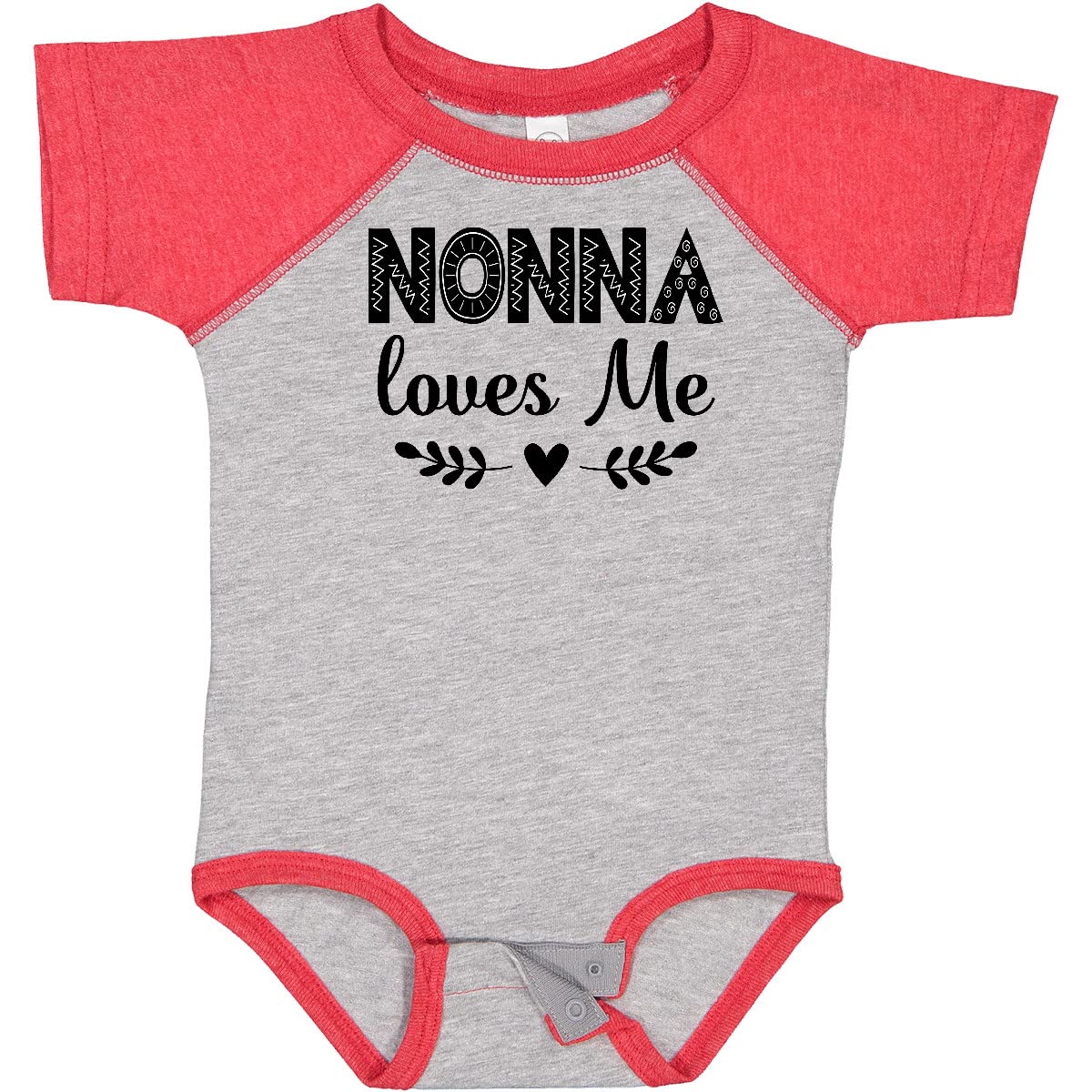 Inktastic Nonna Baby Clothes - Cute Grandchild Baby Bodysuit for Newborns & Infants | Soft Cotton Onesie for Grandparents Gift, Family Photos & Special Occasions