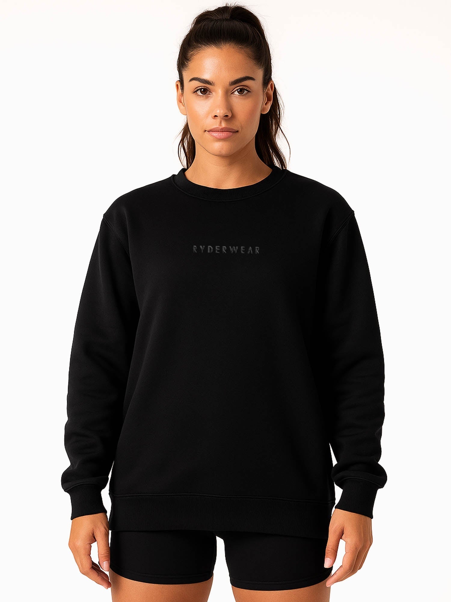 Men's Black Boyfriend Pullover Sweater - Cozy Oversized Knit Top for Casual Wear & Winter Layering