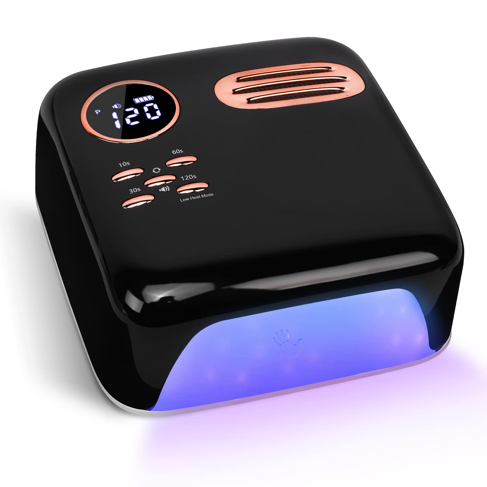 Professional 72W Cordless UV LED Nail Lamp - 36 UV/LED Beads, 15600mAh Rechargeable Battery, 4 Timer Settings with Auto Sensor | Portable Gel Nail Polish Curing Light for Salon & Home Use | Perfect for Manicures, Pedicures & Nail Art Designs