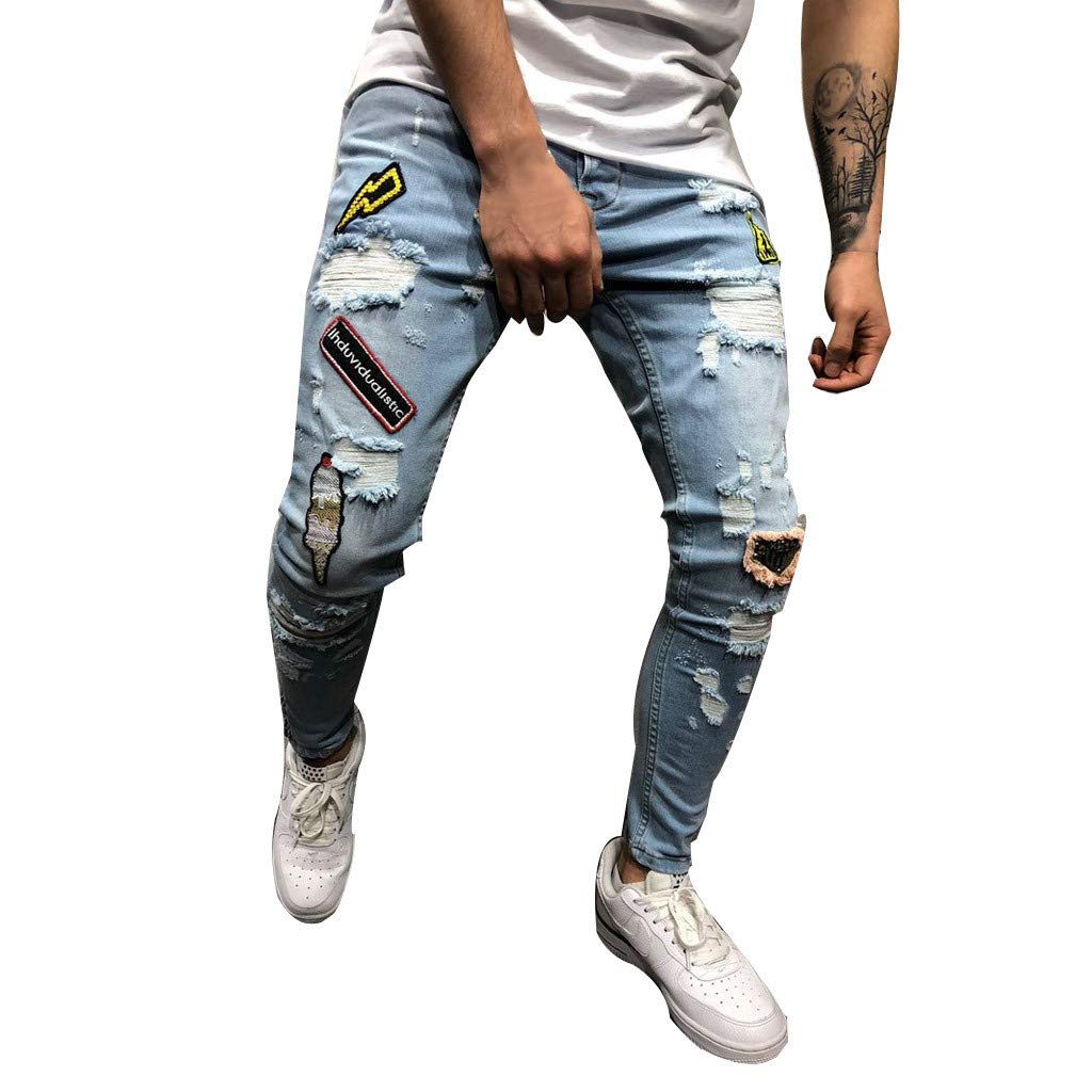 Gillberry Men's Work Pants - Relaxed Fit Cargo Joggers & Slim Fit Ripped Jeans - High Waisted Casual Pajama Activewear for Work, Gym & Outdoor Activities