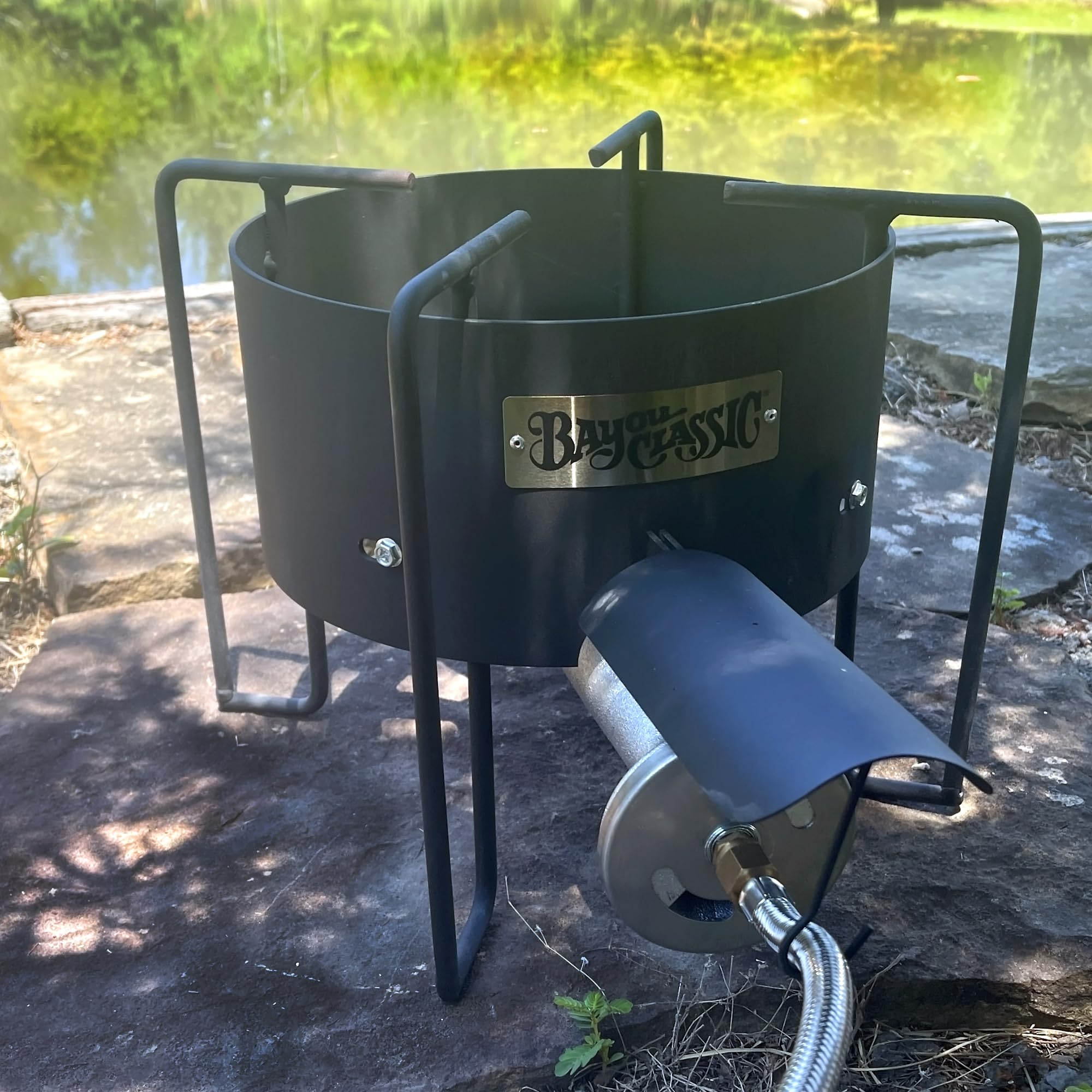 Bayou Classic KAB4 Banjo Burner - High-Pressure Propane Outdoor Cooker for Crawfish Boiling, Homebrewing & Large Batch Cooking | Perfect for Seafood Boils, Gumbo, Soup, Stew, Tamales & Beer Brewing | Great for Backyard Parties, Camping & Outdoor Events