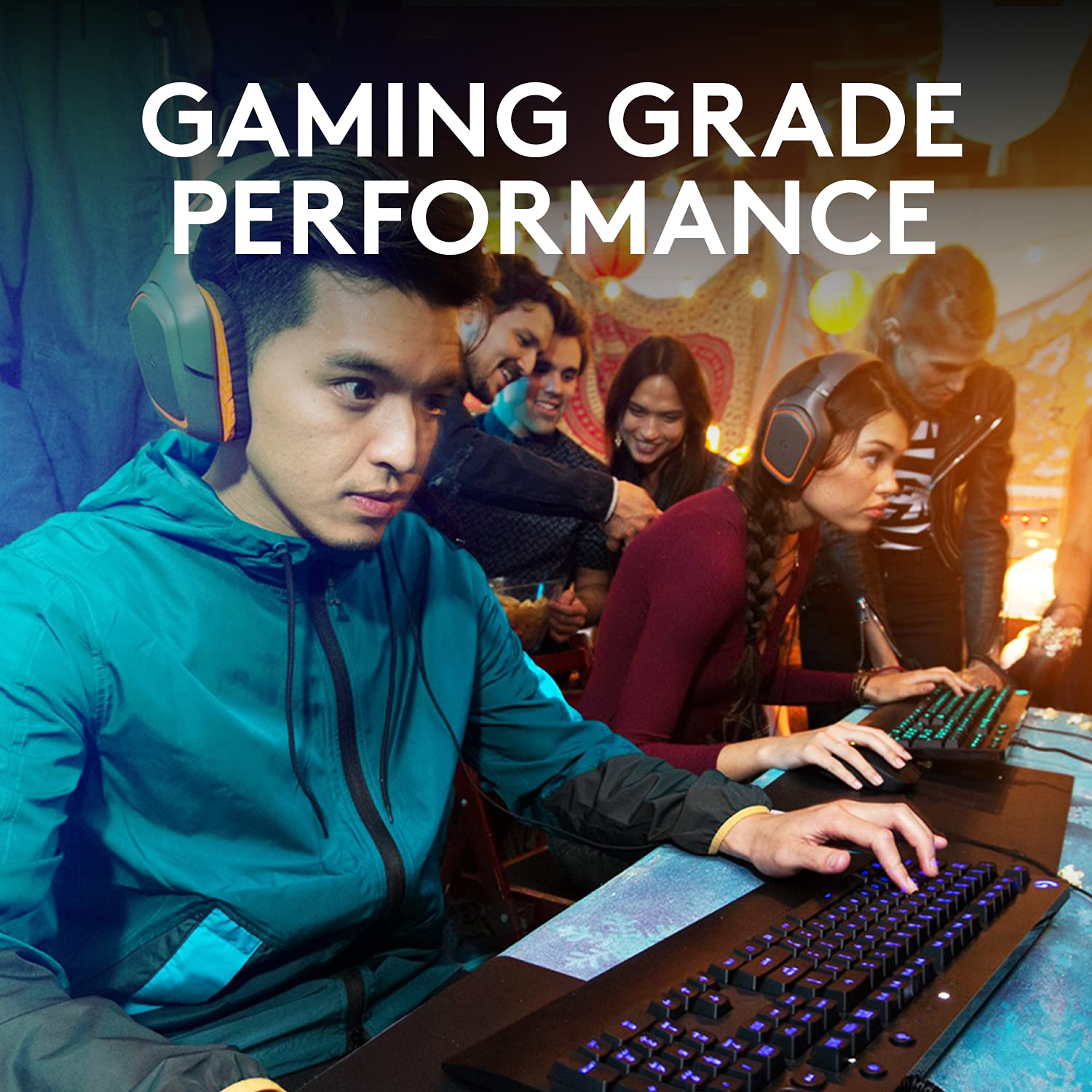 Logitech G335 Wired Gaming Headset with Microphone & Logitech G213 Prodigy RGB Gaming Keyboard Bundle - Perfect for PC, PS4, Xbox Gaming & Streaming