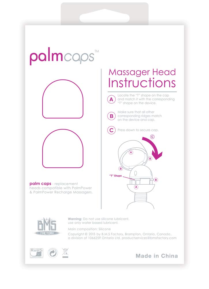 PalmPower Massager Replacement Silicone Heads - 2 Pack, Easy to Remove & Clean, 100% Soft Silicone Caps for PalmPower Massagers (Pink) | Perfect for Deep Tissue Therapy & Muscle Relaxation at Home or Spa