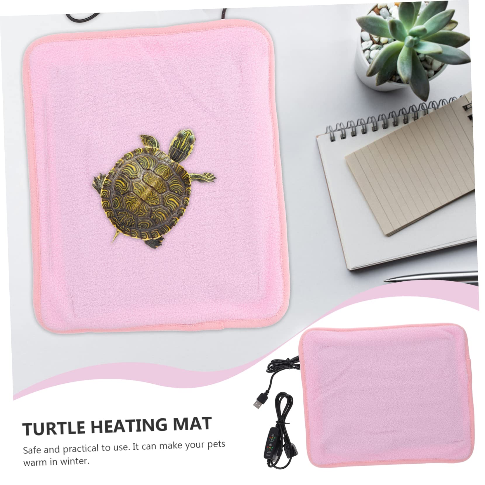 Reptile Heating Pad - Safe Pet Warming Mat for Senior & Newborn Pets - Terrarium Use