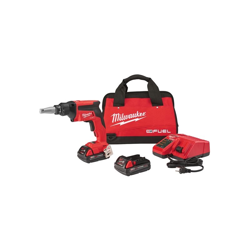 M18 FUEL 18V Brushless Cordless Drywall Screw Gun Kit (2866) with 22CT Battery - Professional Power Tool for Drywall Installation & Home Renovation Projects