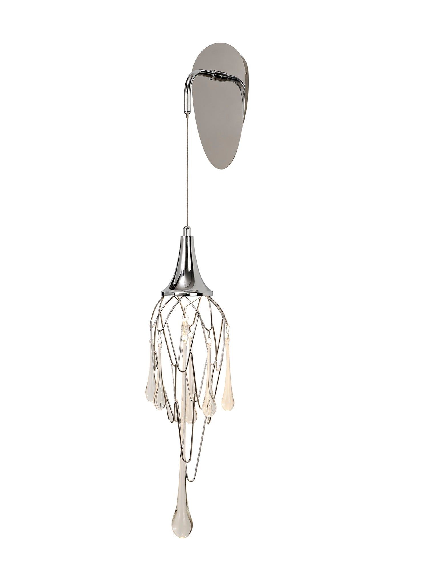 Modern Accent Wall Light with GU10 Bulb - Polished Chrome Finish for Living Room, Bedroom, or Hallway Lighting