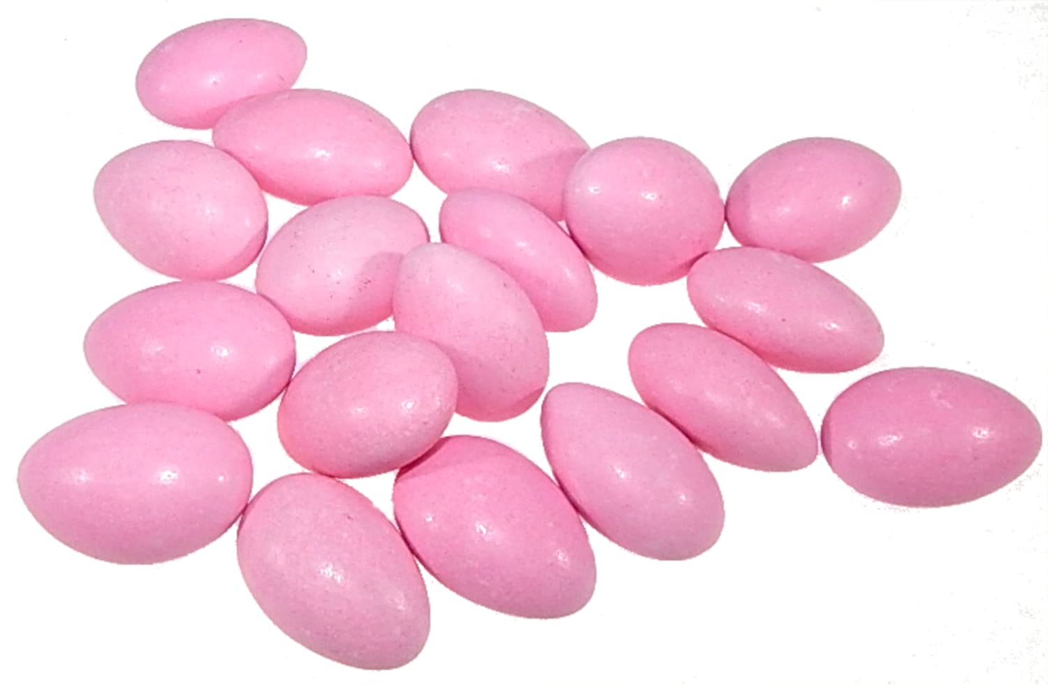 Premium Jordan Almonds - Pastel Pink Candy Coated Almonds - 5lb (80oz) Bulk Gourmet Almonds with Thin Candy Shell - Perfect for Weddings, Baby Showers & Party Favors by CandyKorner