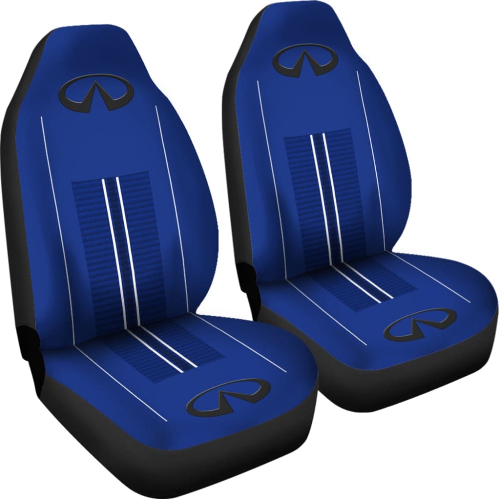 Premium Black & Blue Custom Infiniti Car Seat Covers - Perfect Fit for 2 Seats (Model 210801) | Luxury Protection & Style Upgrade for Your Vehicle Interior