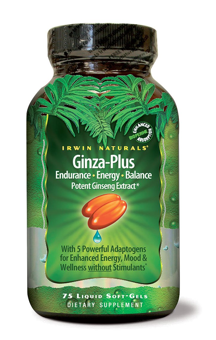Premium Irwin Naturals Ginza-Plus Maca & Rhodiola Supplement - 75 Softgels for Energy, Stamina & Stress Relief - Ideal for Busy Professionals & Active Lifestyles
