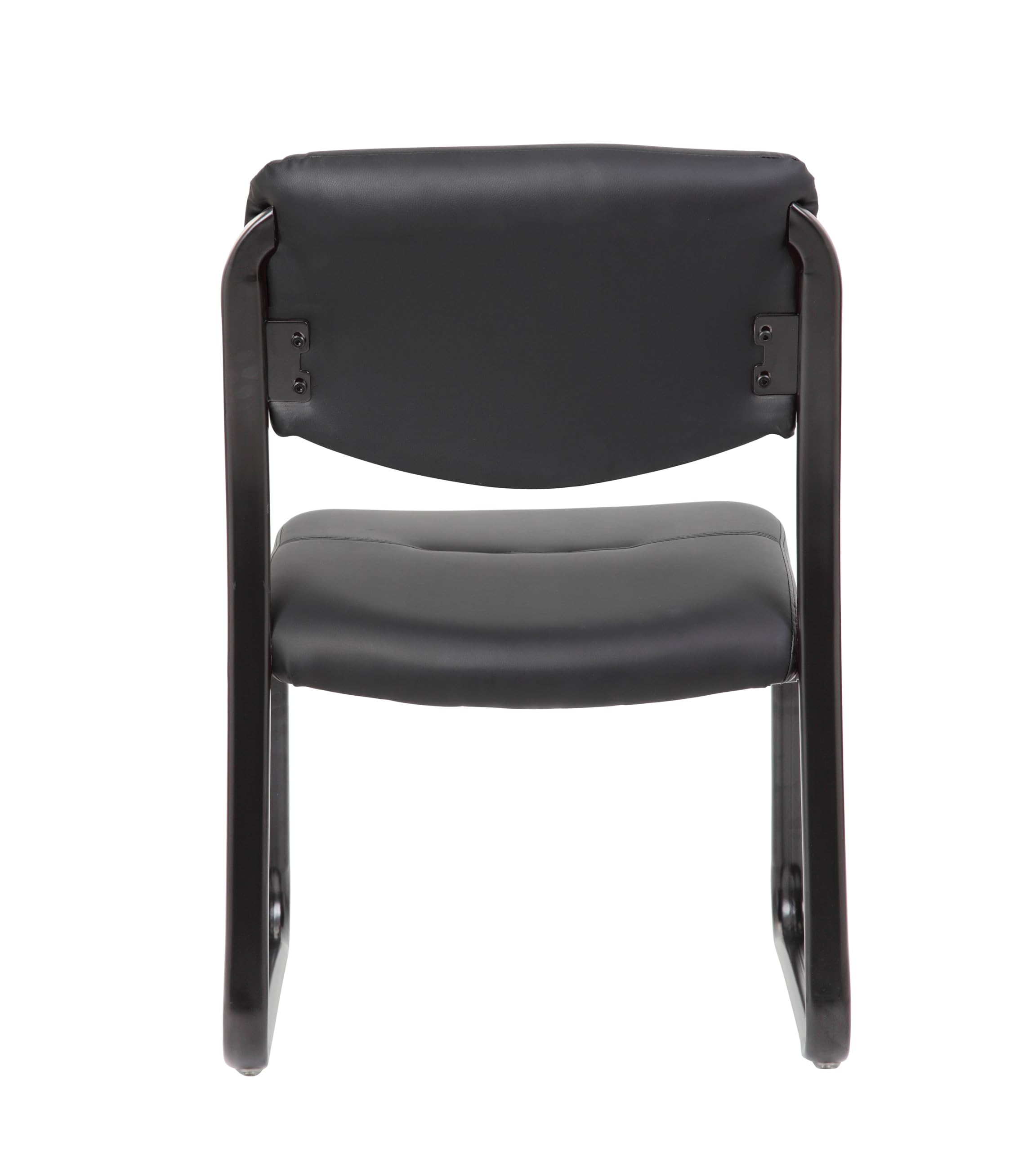 Premium Black Leather Sled Base Office Chair - Ergonomic Executive Desk Chair for Home & Business Workspaces - Perfect for Corporate Offices, Conference Rooms & Home Offices