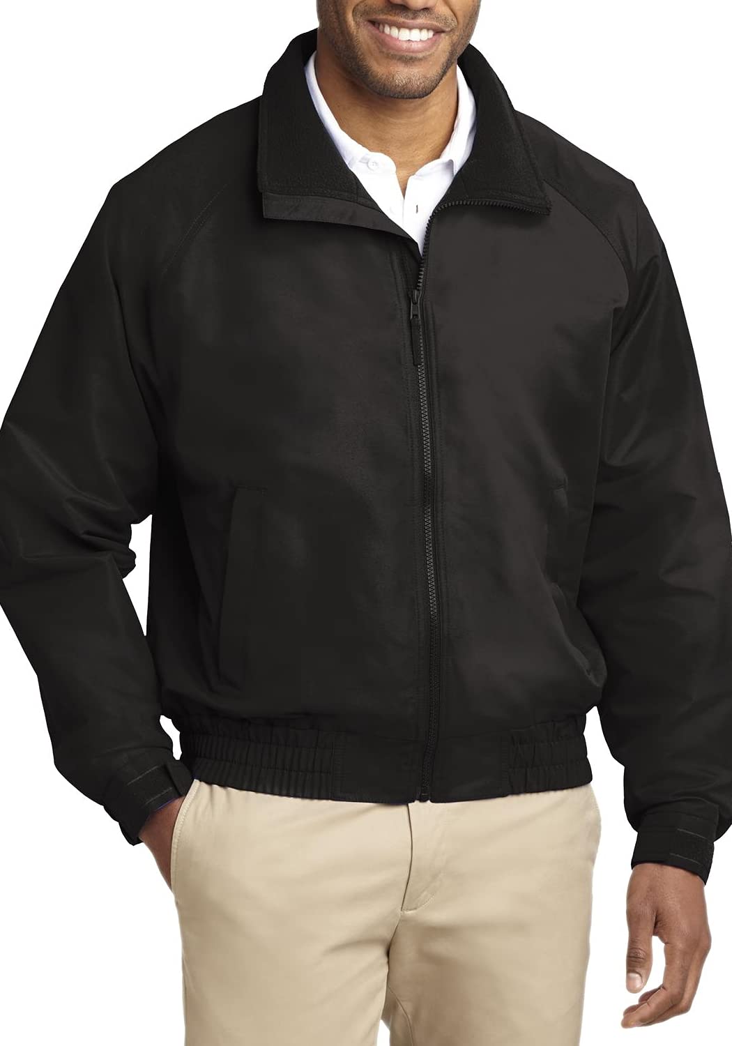 JustBlanks Men's Lightweight Water-Resistant Full-Zip Charger Jacket - Perfect for Outdoor Activities, Commuting & Casual Wear