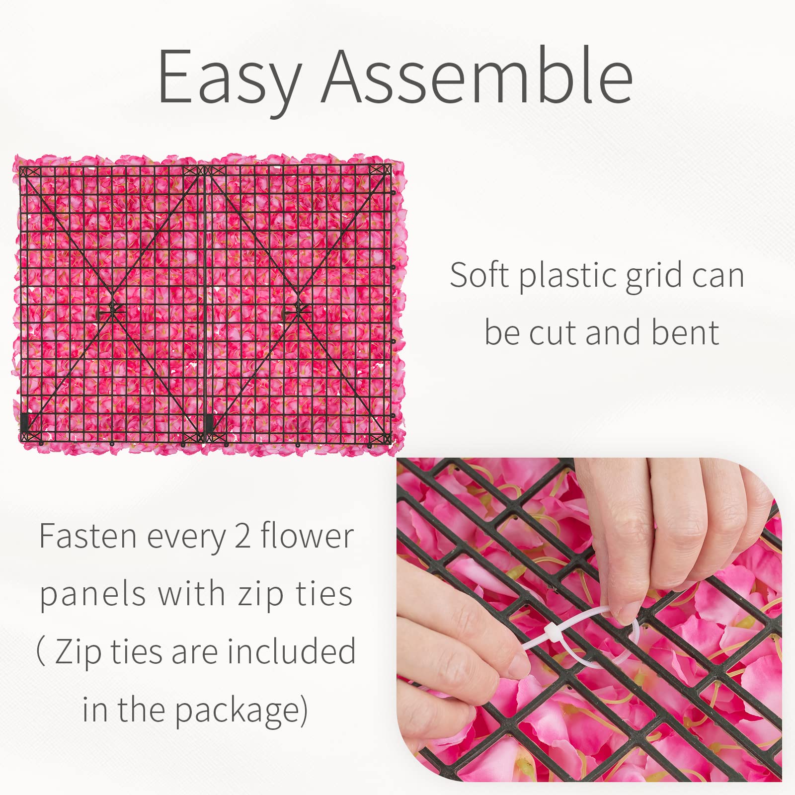 6-Pack Pink 3D Artificial Hydrangea Flower Wall Panels - Fake Floral Decor for Wedding Backdrop, Party Decoration, Home & Office Wall Decor - Perfect for Bridal Showers, Baby Showers, and Event Photo Booths