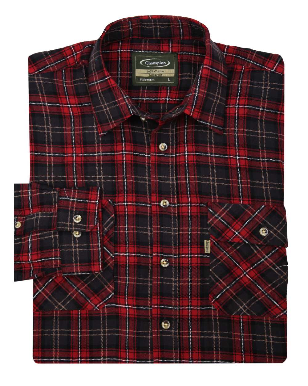 Champion Kilbeggan Tartan Shirt for Men - Classic Plaid Flannel Button Down Shirt | Casual & Formal Wear | Perfect for Office, Outdoors & Holiday Outfits