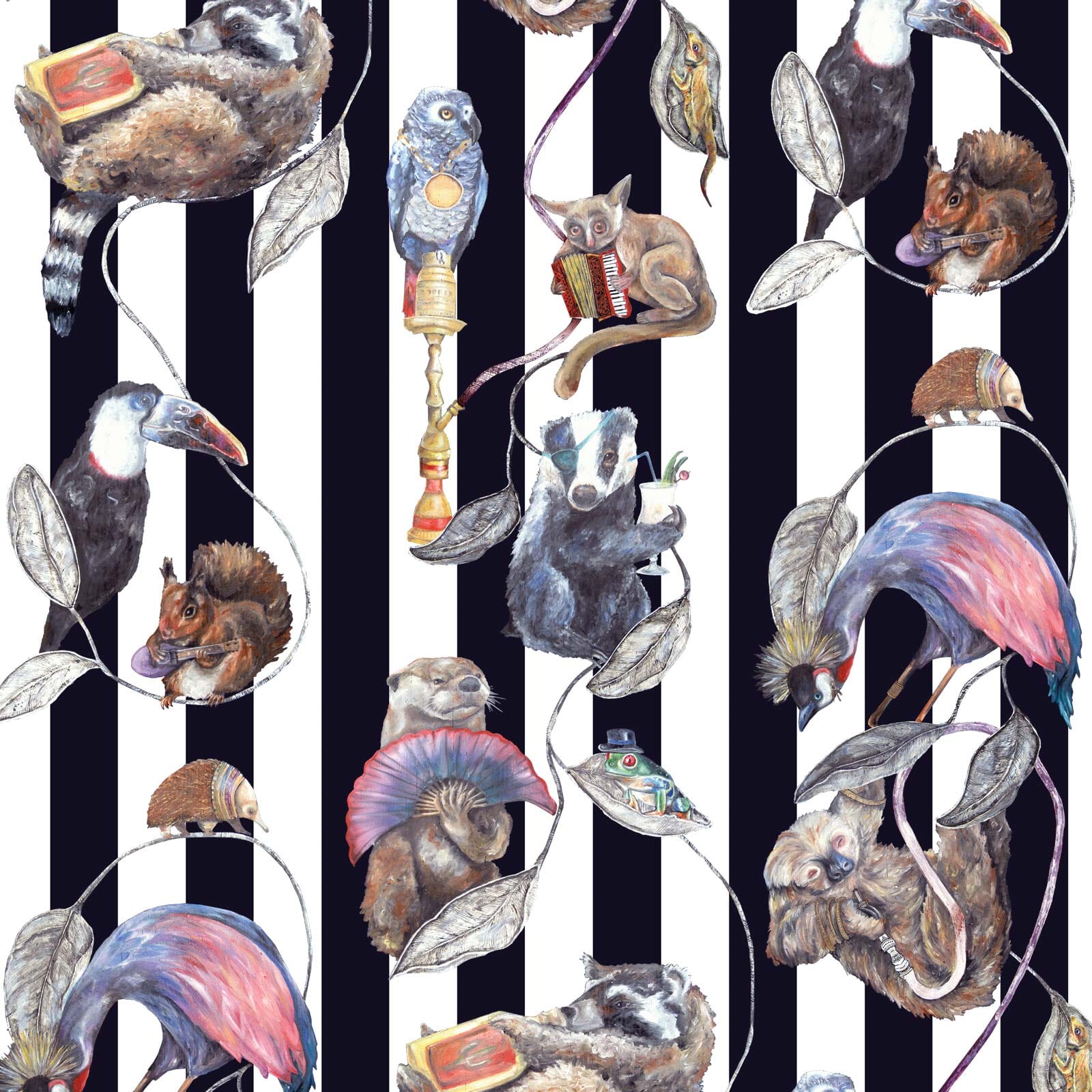 HACKNEY EMPIRE Midnight Stripe Wallpaper - Premium Peel & Stick Wallpaper for Bedroom, Living Room & Home Decor