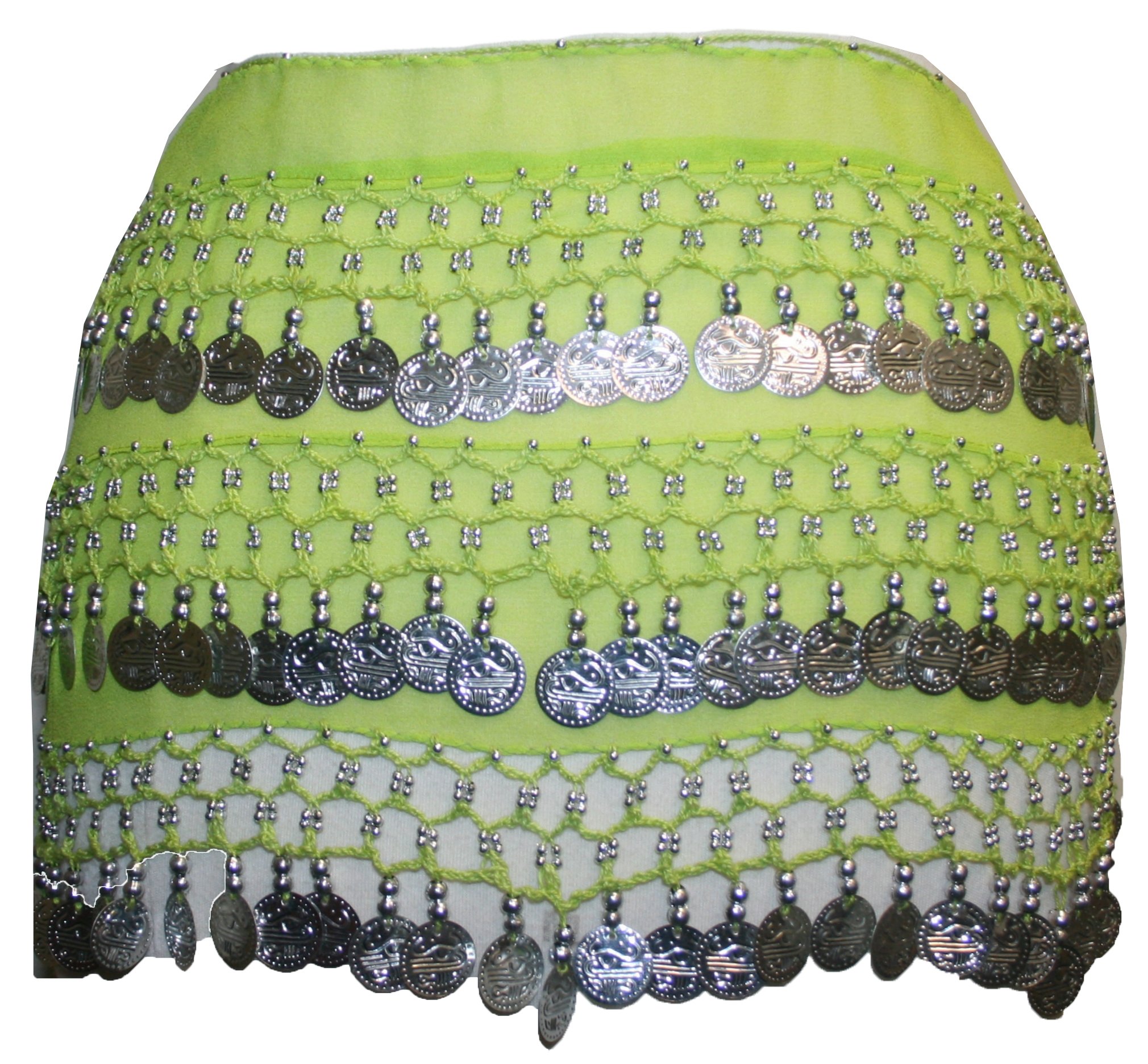 Agan Traders Women's 2025 Spring Belly Dance Hip Scarf with Gold & Silver Coins - Zumba, Gypsy & Tribal Dance Accessory for Performances & Costume Parties