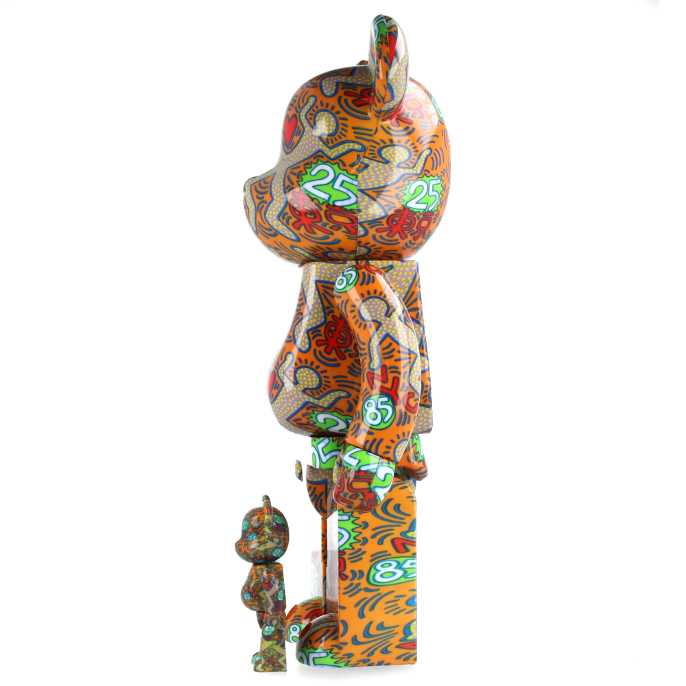 400% + 100% Bearbrick Keith Haring Special BWWT Collectible Art Toy - Perfect for Home Decor, Office Display & Pop Culture Collectors