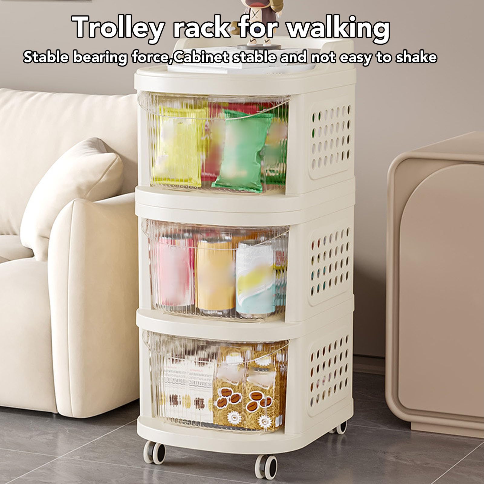 3-Tier Baby Changing Table Cart with Wheels - Portable Diaper Caddy Organizer & Nursery Storage Solution for Newborn Essentials | Perfect for Nursery Organization, Diaper Changes & Baby Care Stations