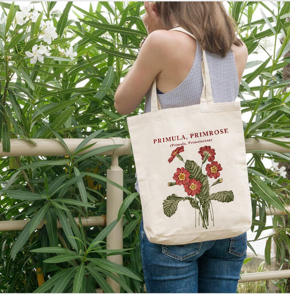 2 Pack Floral Tote Bags for Women - Aesthetic Botanical Print Reusable Grocery Shopping Bags | Perfect for Farmers Market, Beach Trips & Everyday Use