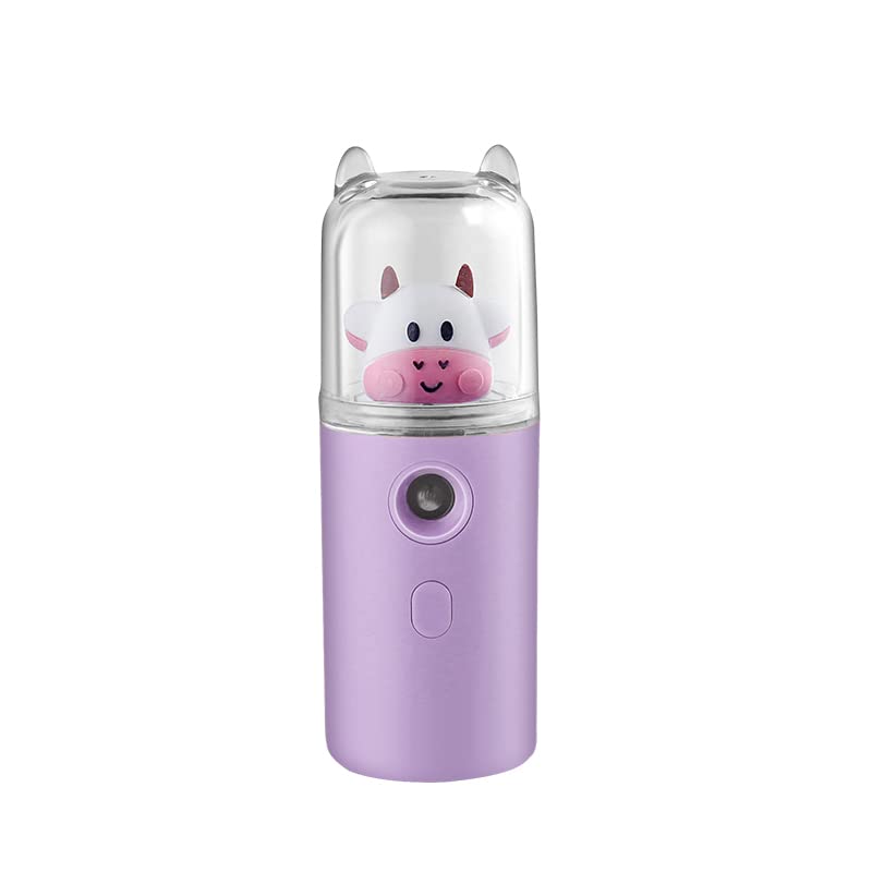Portable Nano Facial Mister - 30ml USB Mini Face Steamer & Hydrating Mist Sprayer for Skin Care, Eyelash Extensions, Makeup Setting | Travel-Friendly Moisturizing Device for Dry Skin & Facial Hydration (White)