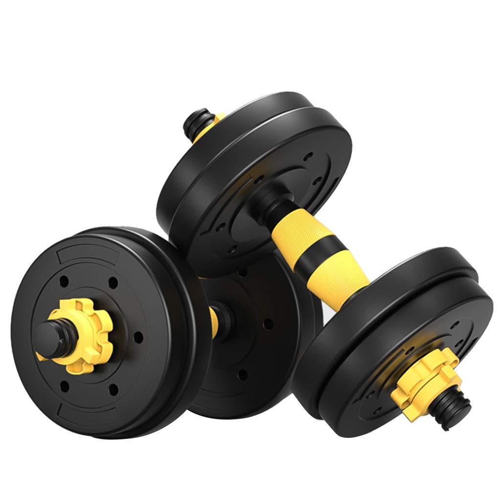 TOHOSP Adjustable 10KG Dumbbell Set with Connecting Rod - Free Weights for Home Gym, Strength Training & Fitness Equipment | Perfect for Weightlifting, Muscle Building & Full-Body Workouts