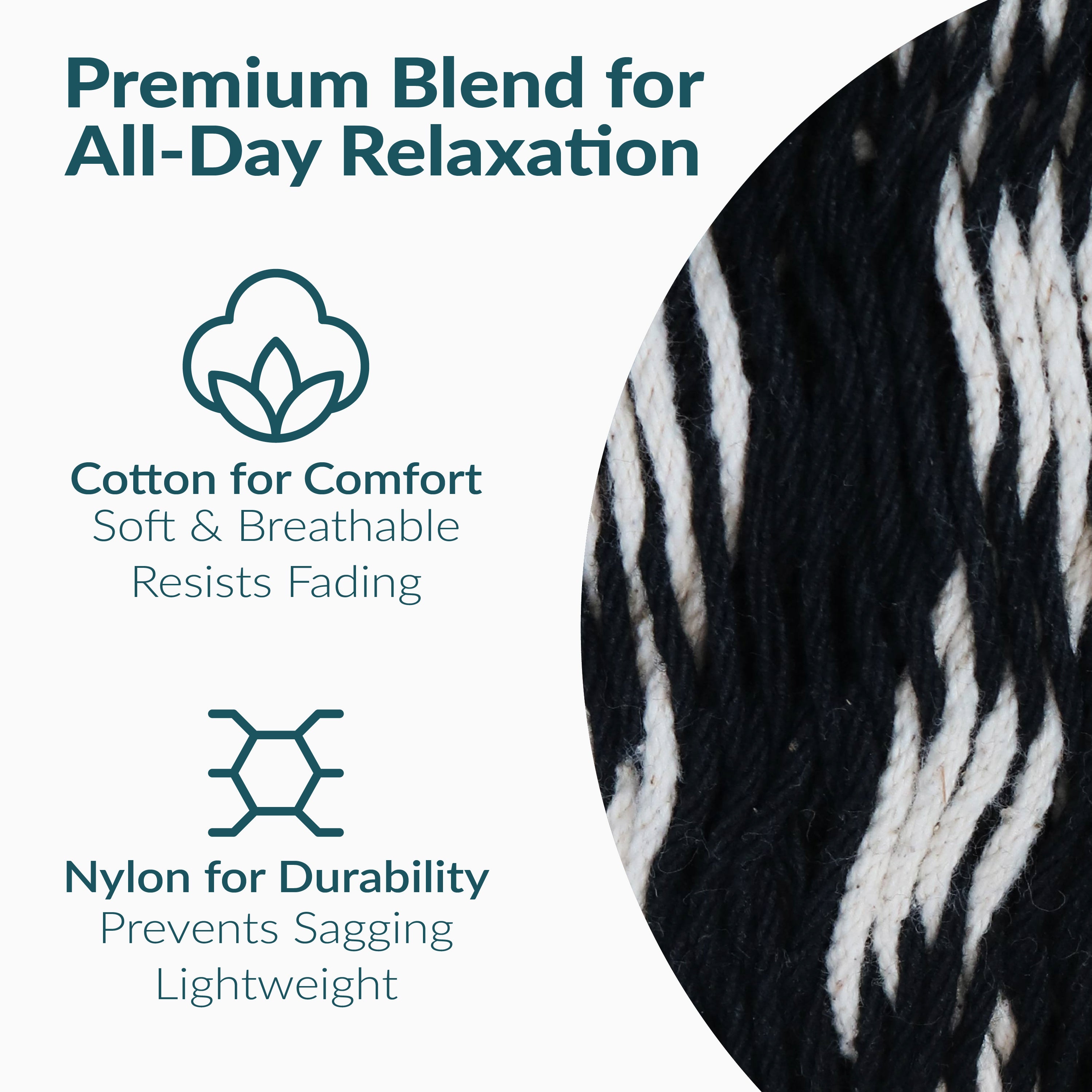 Sunnydaze Family Size Handwoven Thick Cord Mayan Hammock - Durable & Comfortable Outdoor Hammock for Backyard, Patio, Beach & Camping