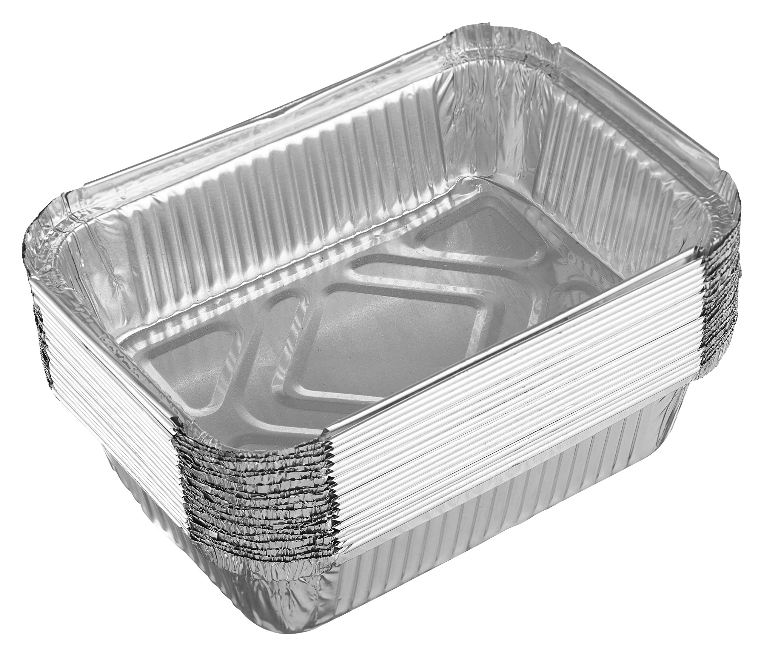 1000 Pack EcoQuality 1LB Oblong Aluminum Foil Baking Pans - Heavy Duty 705 Aluminum Takeout Containers for Baking, Roasting, Reheating | Perfect for Potlucks, Catering, Parties, BBQ & Food Storage | Disposable & Recyclable