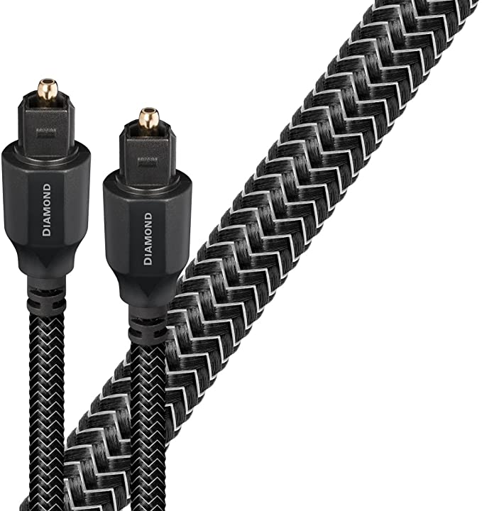 AudioQuest Premium Digital Optical Audio Cable - High-Speed Toslink Fiber Optic Cable for Home Theater, Sound Bar, TV & Gaming Systems - Crystal Clear Audio Transmission for Enhanced Entertainment Experience