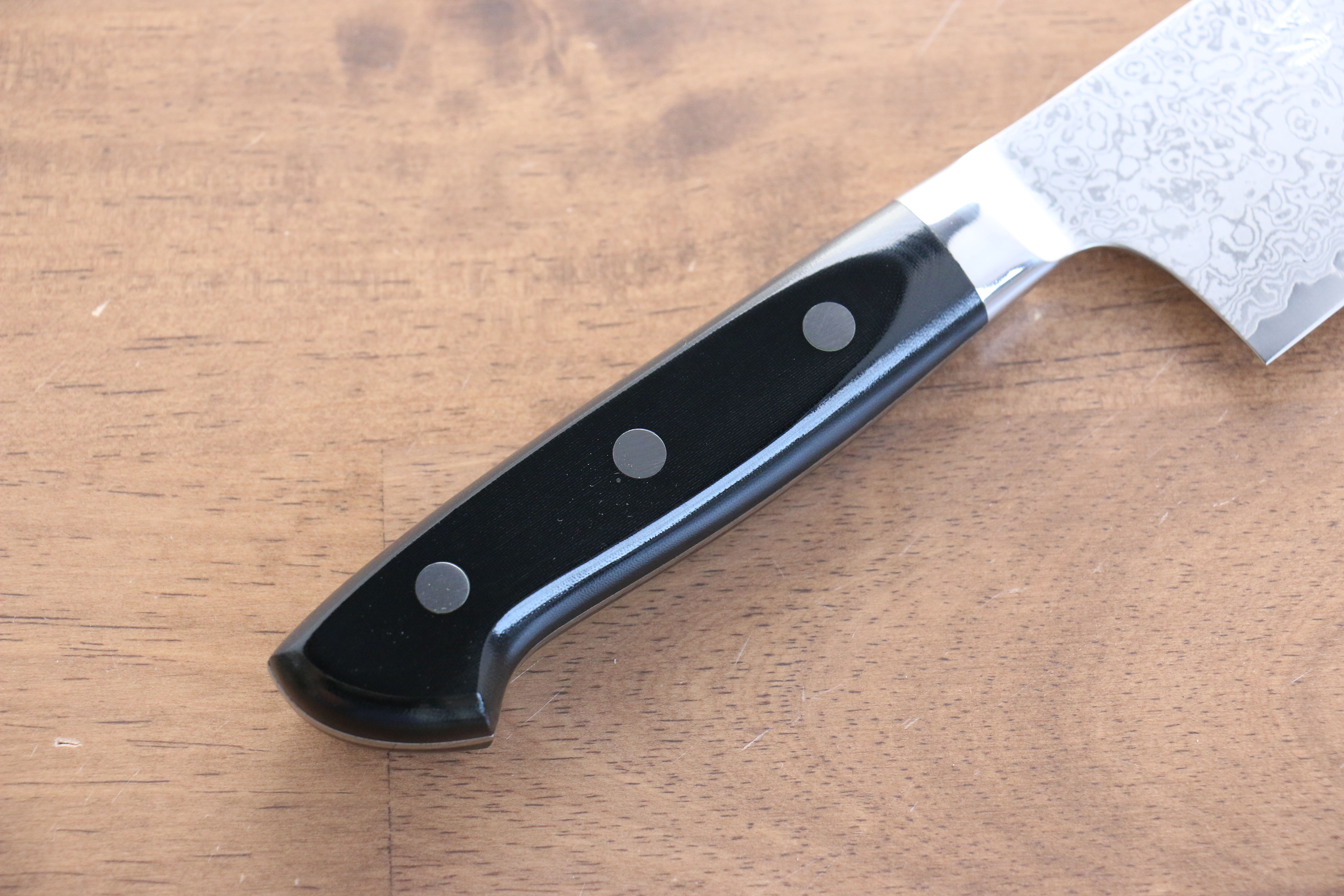 Premium Seisuke VG10 33-Layer Damascus Santoku Knife 170mm with Micarta Handle - Perfect for Slicing, Dicing & Chopping Vegetables, Meat & Fish