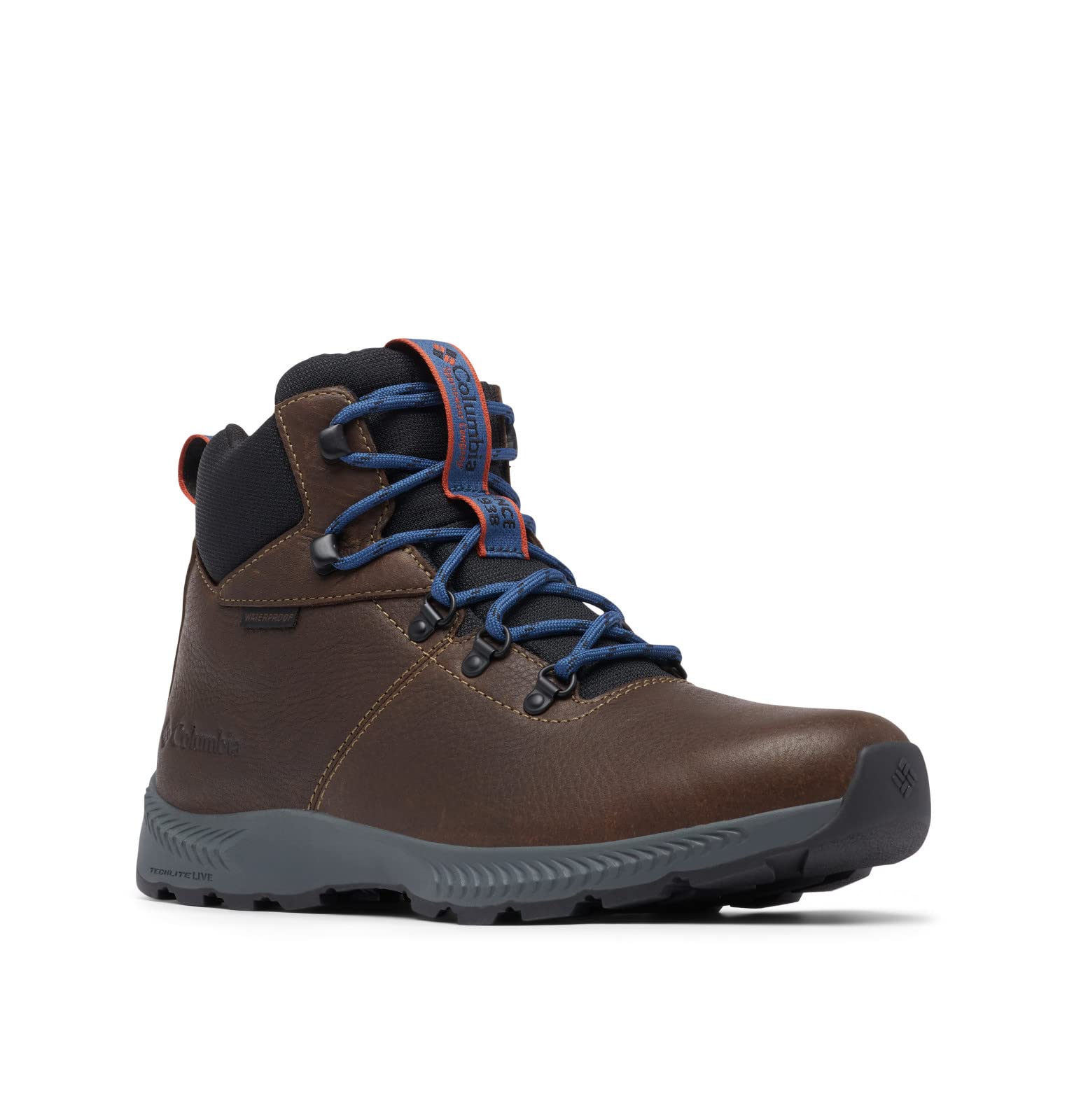 Columbia Men's Landroamer Explorer Waterproof Hiking Boots - 2024 Espresso II/Warp Red, Size 44.5 EU - Durable Outdoor Shoes for Trekking & Mountain Adventures