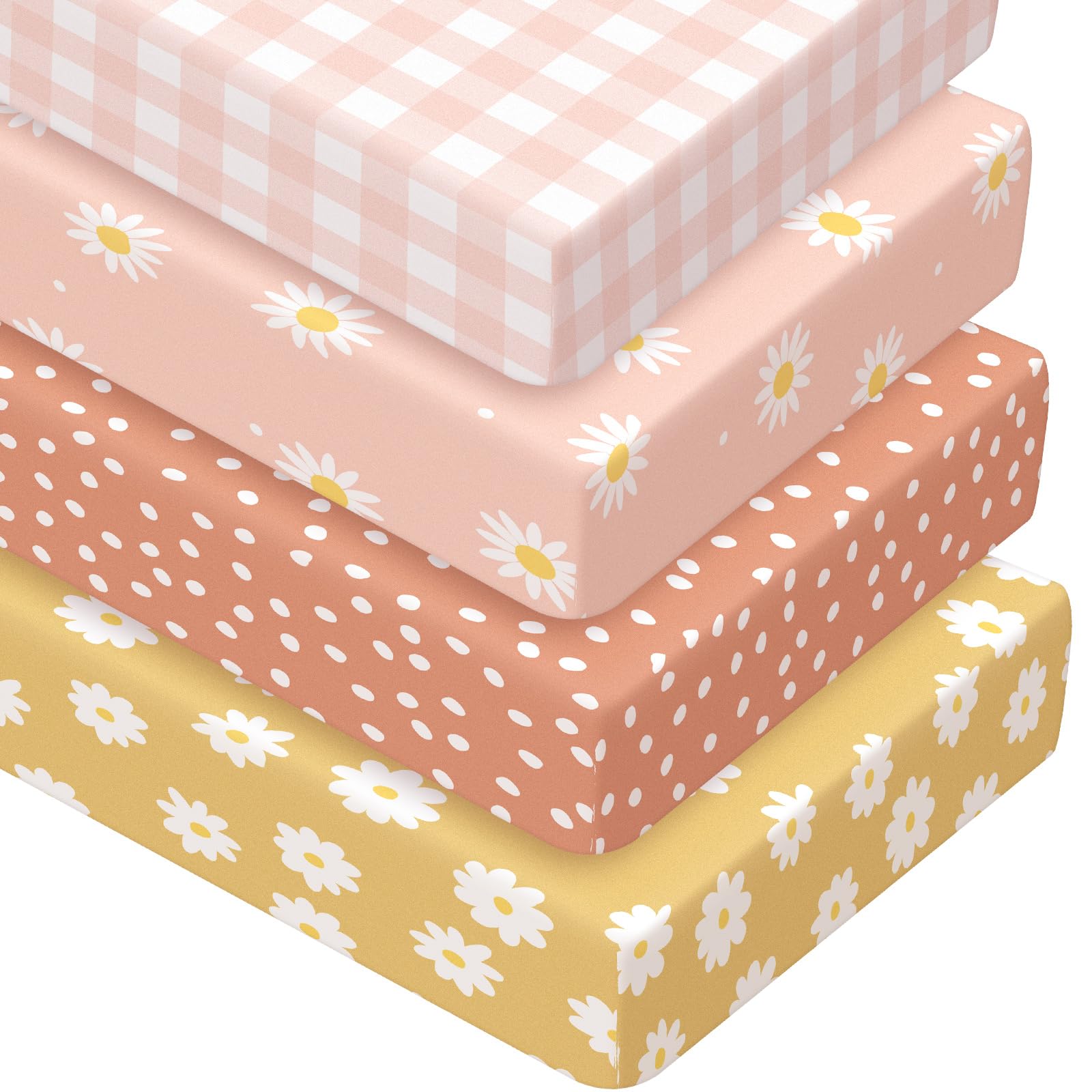 Peryiter 4 Pack Soft Baby Crib Sheets - 52