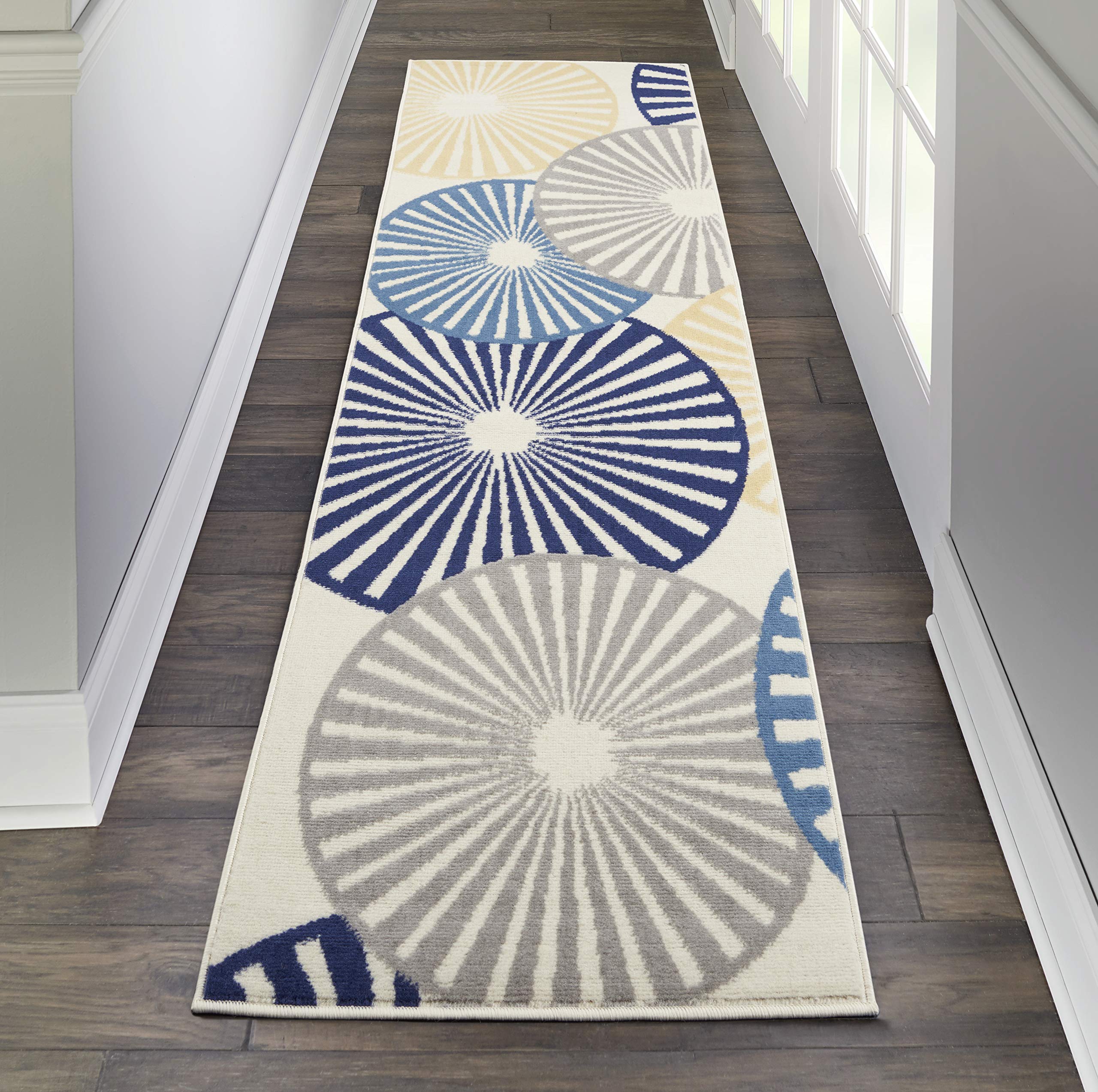 Nourison Grafix Contemporary White 2'3