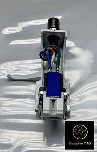 Stanton T55 USB, T52, STR820, T50, STR850, T120C, T90 USB, STR860, STR8150, STR830 Replacement Cartridge & Stylus with Mounting Bolts & White Headshell - Perfect for DJ Turntables & Vinyl Record Players