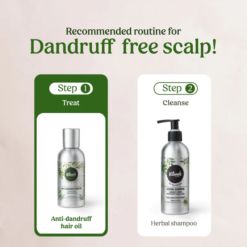 Anti Dandruff Hair Oil for Scalp Treatment - Natural Dandruff Control & Itchy Scalp Relief - Perfect for Dry, Flaky Scalp Care at Home or Salon Use