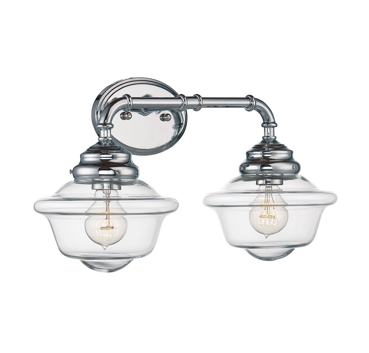20 Inch Bathroom Vanity Light Fixture with Chrome Finish - 2 Light Sconce for Bathroom Mirror Lighting (120W Incandescent Bulbs Included) - Perfect for Modern Bathrooms, Powder Rooms & Dressing Areas