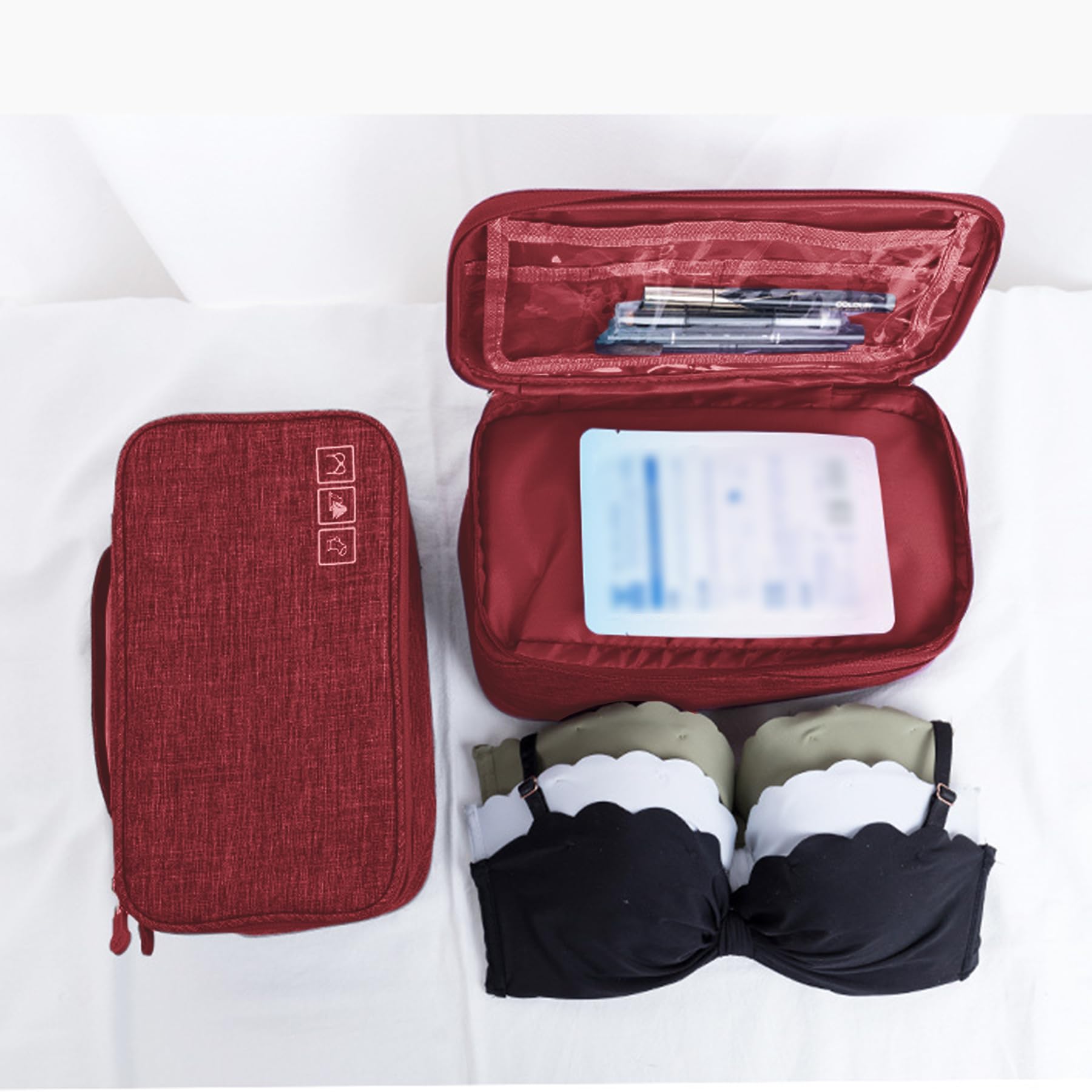 Multi-Function Travel Underwear Organizer - Portable Storage Bag for Bras, Socks & Lingerie | Packing Cube & Toiletry Bag for Vacation, Business Trips & Daily Organization