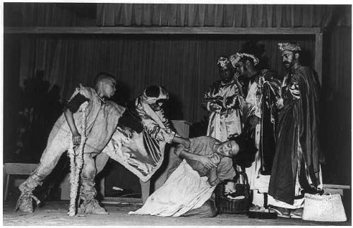 Vintage Photo of Gian-Carlo Menotti Opera Performance Featuring Tuskegee Institute Students - Historical Black College Memorabilia for Opera Lovers & History Enthusiasts - Perfect for Home Decor, Theater Displays & Educational Collections