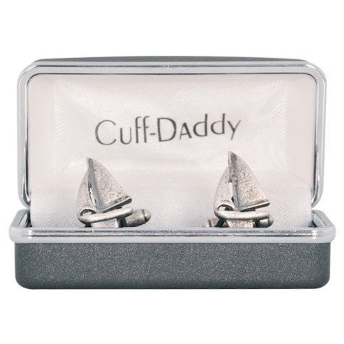 Sailboat Cufflinks for Men - Premium Nautical Sailing Cufflinks with Gift Box - Perfect for Weddings, Business Meetings & Formal Events