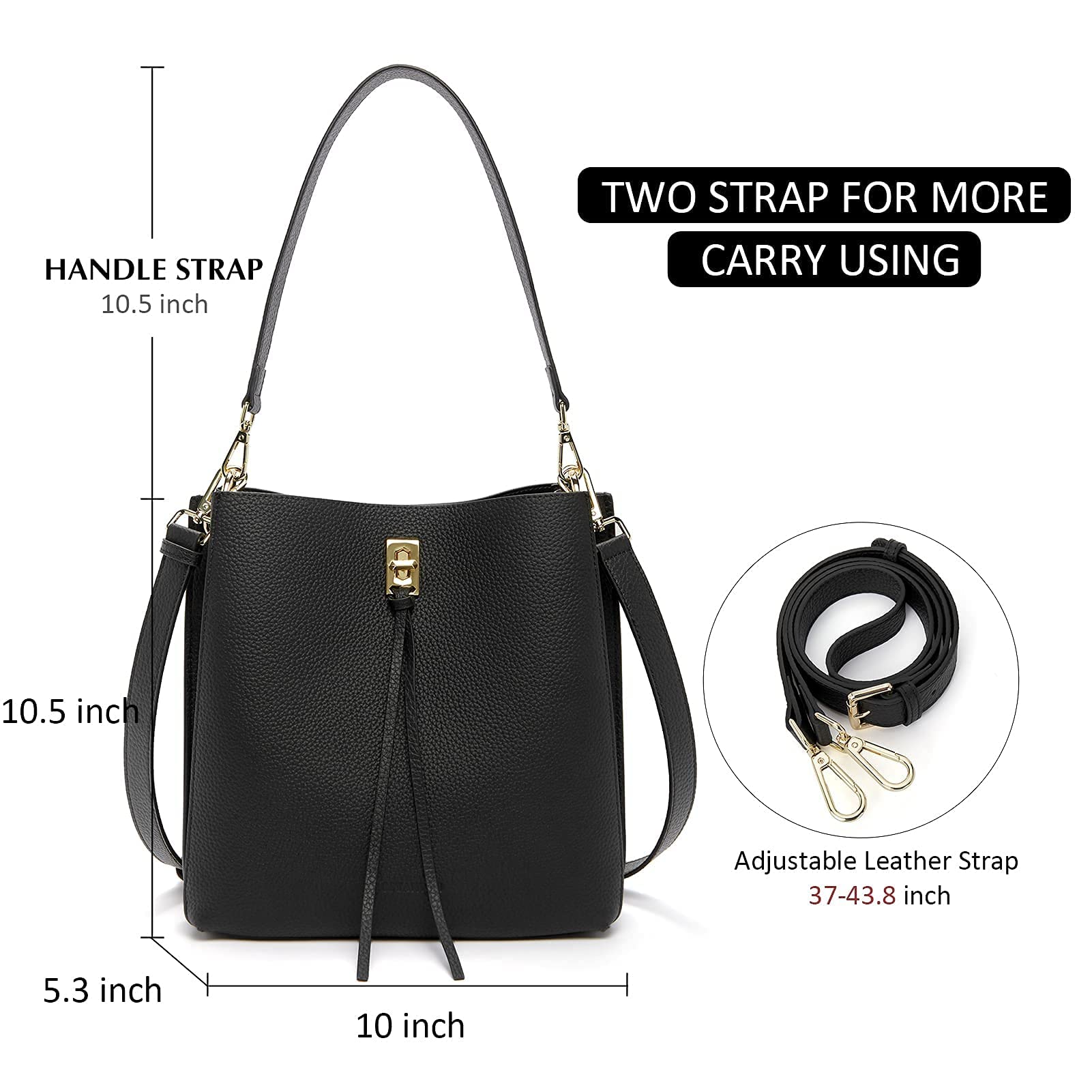 BOSTANTEN Genuine Leather Women's Handbags - Stylish Tote, Crossbody & Shoulder Bags for Work, Travel & Everyday Use | Designer Purse for Women | Perfect Office Bag & Daily Essentials Carrier