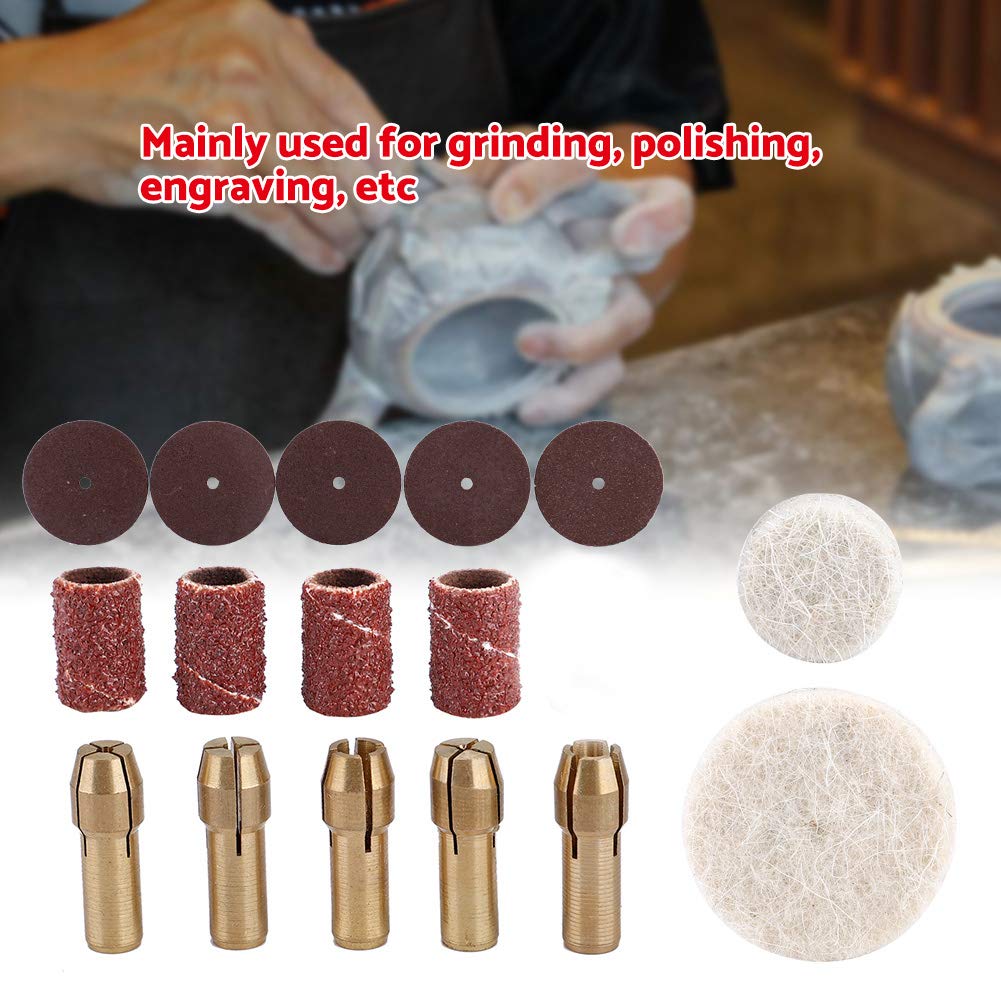 34-Piece Rotary Tool Kit with Accessories - Electric Grinding & Polishing Bits Set for DIY, Woodworking, Metalworking & Craft Projects